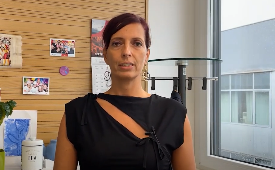 Iskraemeco representative presenting activities in the Strategy department